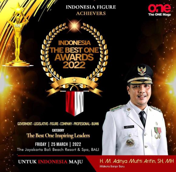 Wali Kota Banjarbaru Kembali Raih Prestasi Sebagai The Best One Inspiring Leaders 2022.