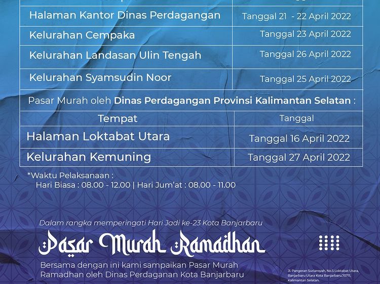 pasar murah (Info Grafis) Pasar Murah Ramadhan