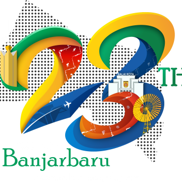 logo HUT BANJARBARU KE 23 TAHUN - hitam (Video) Bersama Kita, Menjadi Juara!