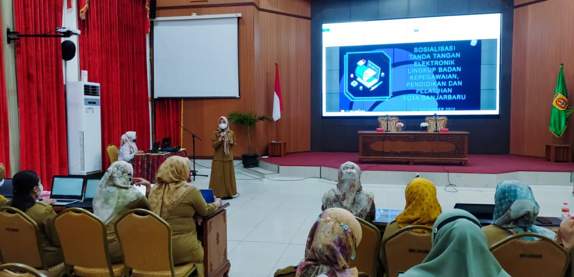 Diskominfo Sosialisasikan TTE ke BKPP Kota Banjarbaru