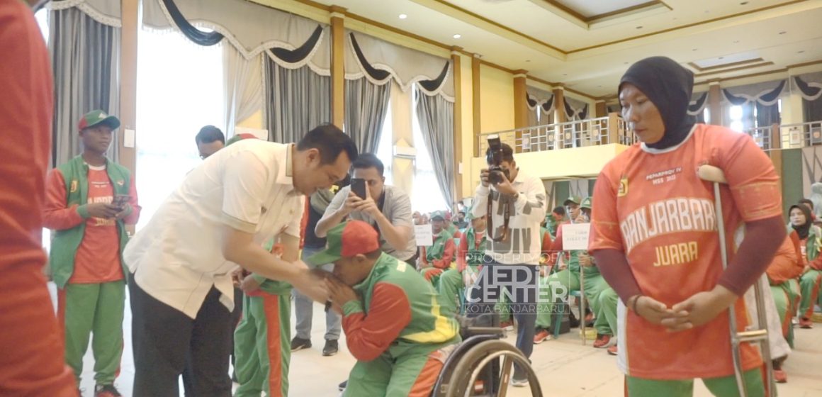 Aditya Lepas 85 Atlet NPC Banjarbaru Untuk Bertarung Diajang Peparprov IV Kalsel 2022