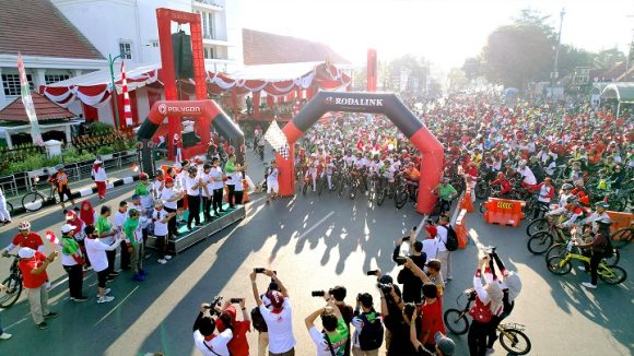 Ratusan Goes Merah Putih Meriahkan Momentum Kemerdekaan Republik Indonesia.