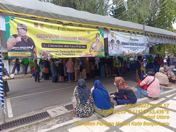 Gerakan Pangan Murah Salah Satu Momentum Perayaan HPS di Kota Banjarbaru.