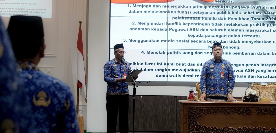 ASN Banjarbaru Ikrarkan Netral Pemilu dalam Rakor SKPD Desember