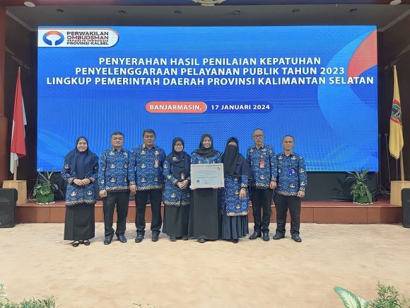 Tertinggi NiIai Kepatuhan Penyelenggaraan Pelayanan Publik, Banjarbaru Terima Penghargaan