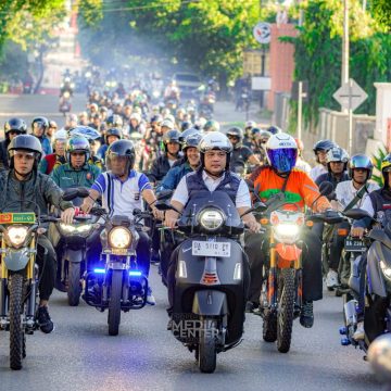 Peserta Riding Bersama Wali Kota Ramaikan Semarak Berbelanja di Pasar Bauntung