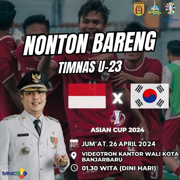Timnas U-23 Indonesia vs Korea Selatan, Wali Kota Aditya Ajak Masyarakat Nonbar di Depan Balai Kota Banjarbaru