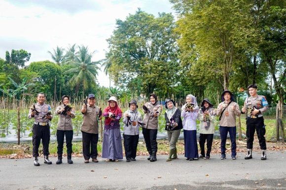Sukseskan Urban Farming dan Swasembada Pangan, BPP Banjarbaru Berkolaborasi dengan Polres Banjarbaru