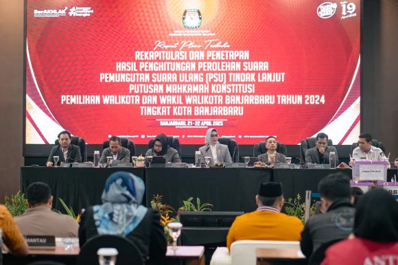 KPU Kalsel Gelar Rapat Pleno Terbuka Penetapan Hasil PSU Pilkada Banjarbaru