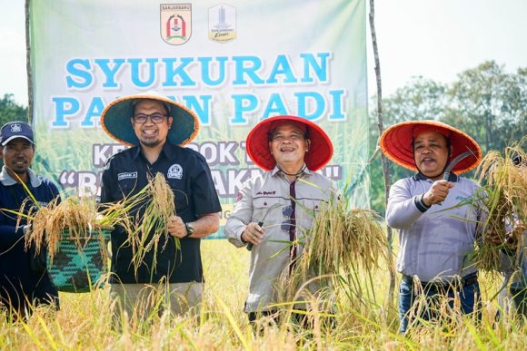 Petani Panen Padi 5,7 Ton di Sungai Ulin, Bukti Ketangguhan dan Wujud Banjarbaru EMAS
