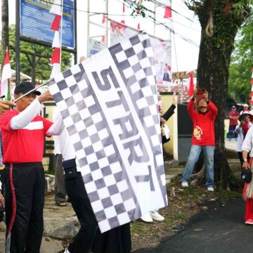 Karnaval Jalan Santai Pesta Kostum Meriahkan HUT RI ke-80 di Kelurahan Sungai Besar