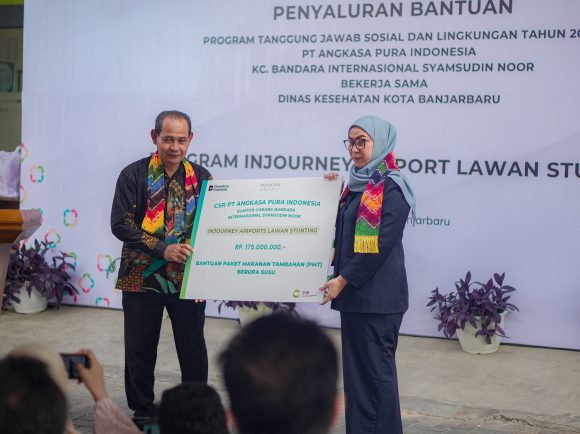 Puskesmas Guntung Payung Terima CSR PT. Angkasa Pura Indonesia dalam Program Pencegahan Stunting