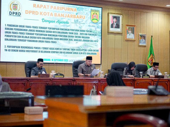 Bahas Arah Pembangunan & Sengketa Lahan, DPRD Banjarbaru Gelar Rapat Paripurna