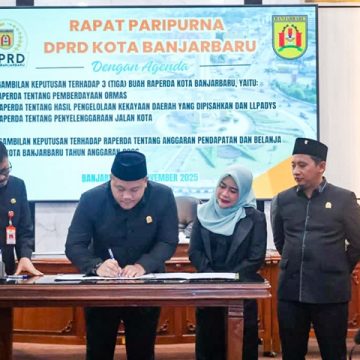 Banjarbaru Tetapkan Tiga Raperda Inisiatif DPRD