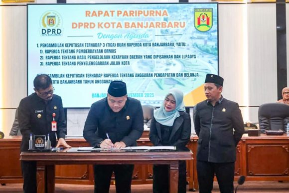 Banjarbaru Tetapkan Tiga Raperda Inisiatif DPRD