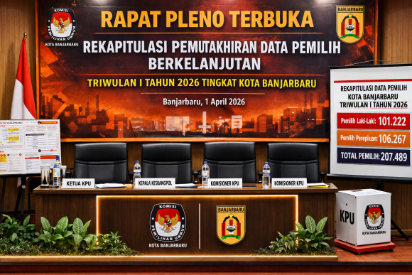 207 Ribu Pemilih Tercatat di Banjarbaru, Kesbangpol dan KPU Perkuat Akurasi Data Pemilih 2026