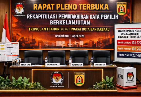 207 Ribu Pemilih Tercatat di Banjarbaru, Kesbangpol dan KPU Perkuat Akurasi Data Pemilih 2026