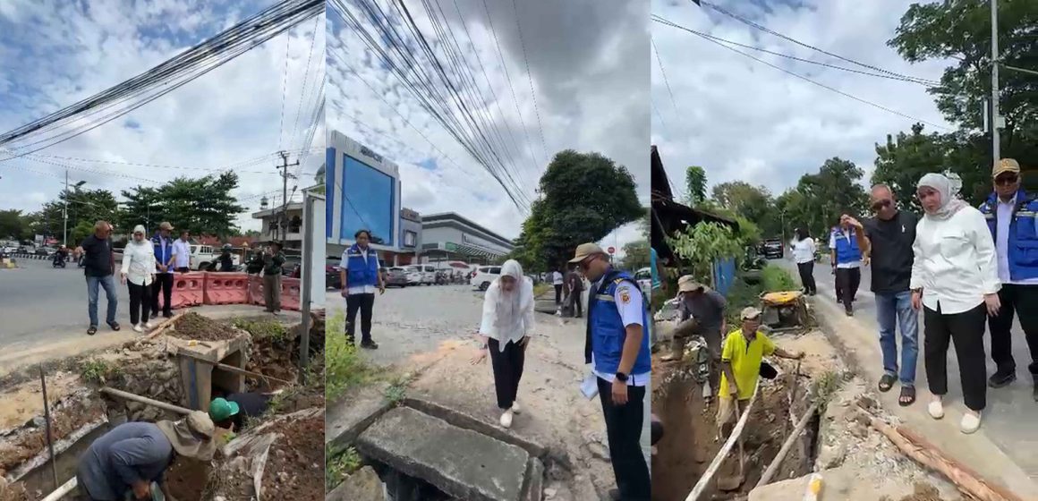 40fa5626-46c9-4ba9-9d67-1db3117e7a06 Tak Hanya Meninjau, Wali Kota Lisa Langsung Eksekusi Penanganan Genangan Jalan Ahmad Yani
