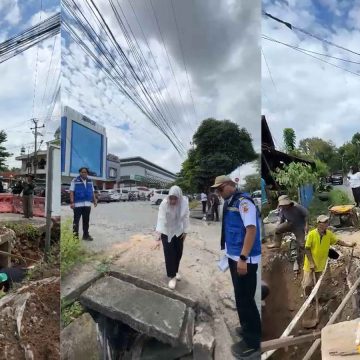 Tak Hanya Meninjau, Wali Kota Lisa Langsung Eksekusi Penanganan Genangan Jalan Ahmad Yani
