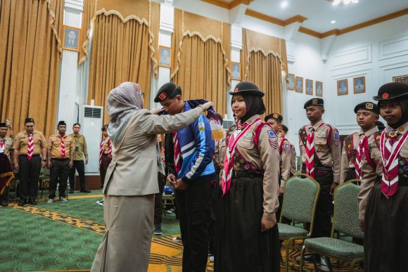 Wali Kota Lisa Lepas Kontingen Jambore Nasional Pramuka XII 2026 Banjarbaru