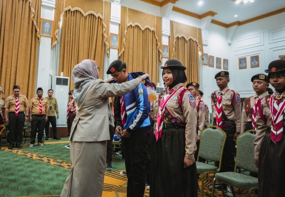 Wali Kota Lisa Lepas Kontingen Jambore Nasional Pramuka XII 2026 Banjarbaru