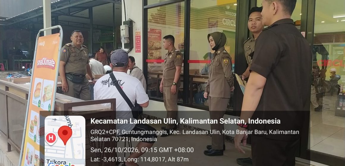 Satpol PP Banjarbaru Tertibkan Pelanggar KTR di RSD Idaman, Tiga Pengunjung Kedapatan Merokok