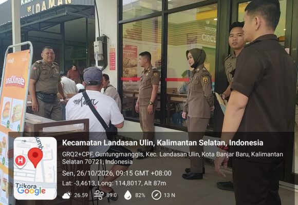 Satpol PP Banjarbaru Tertibkan Pelanggar KTR di RSD Idaman, Tiga Pengunjung Kedapatan Merokok